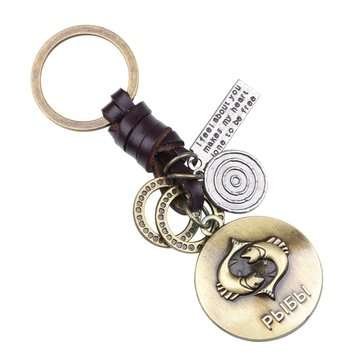 Retro Twelve constellation Woven Keychain (CONSTELLATION: PISCES)