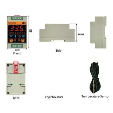 ROCKSON Tuya Smart Life WIFI Temperature Sensor Heating Boiler Cool Controller Remote Switch Thermom