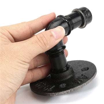 Retro Industrial Iron Pipe Wall Hang Wall Shelf Support Towel Hanging Hanger