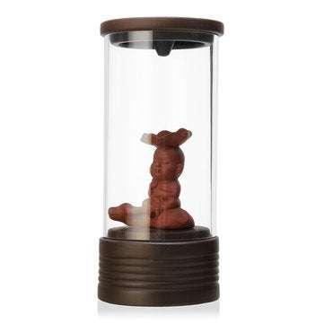 Retro Ceramic Dragon Backflow Incense Burner Glass Circle Decoration