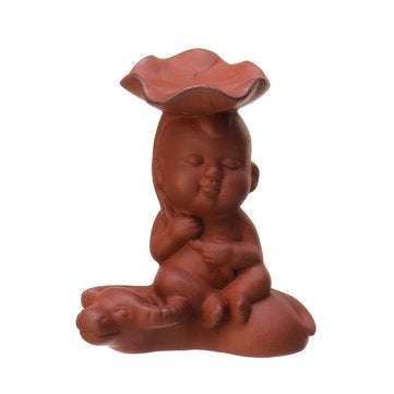 Retro Ceramic Dragon Backflow Incense Burner Glass Circle Decoration