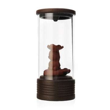 Retro Ceramic Dragon Backflow Incense Burner Glass Circle Decoration
