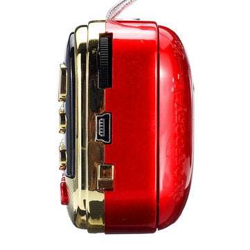 Portable FM 87.5-108MHZ 85dB Radio MP3 Player Stereo Speaker