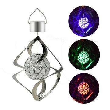 Solar Powered 7 Color-changing LED Wind Chime Lamp Garden Hanging Swivel Lamp (TYPE: TYPEA)