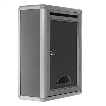 Retro Aluminum Mail Letter Post Storage Box Outdoor Lockable Mailbox Wall Mount Boxes