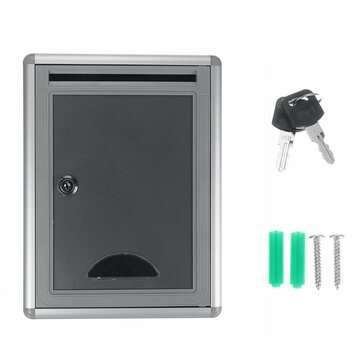 Retro Aluminum Mail Letter Post Storage Box Outdoor Lockable Mailbox Wall Mount Boxes
