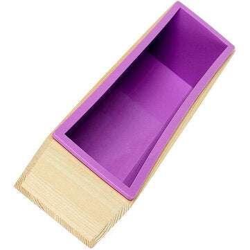 Silicone Soap Mold Rectangular Wooden Box with Flexible Liner for DIY Handmade Loaf Mould Soap Mold