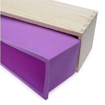 Silicone Soap Mold Rectangular Wooden Box with Flexible Liner for DIY Handmade Loaf Mould Soap Mold
