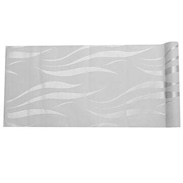 Silver 3D Non-Woven Fabric Wave Stripe Embossed Wallpaper Waterproof Modern Simple Non-Woven Fabric