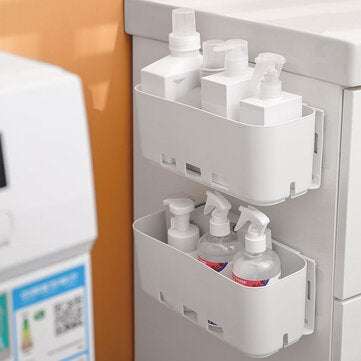 Retractable Kitchen Drawer Shelf Pull-out Storage Box Kitchen Cabinet Multi Function Hole Free Stora