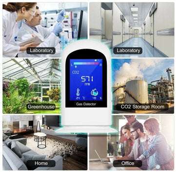 Rechargeable Carbon Dioxide Detector Portable LCD Digital CO2 Meter Carbon Dioxide Tester Temperatur