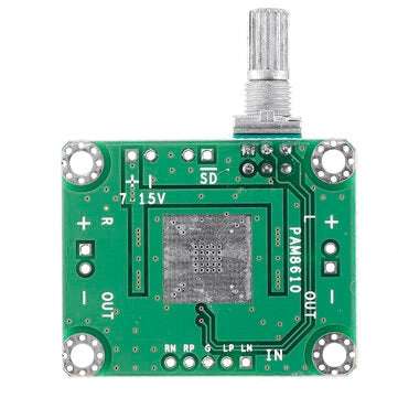 PAM8610 7-15V Differential Class D Dual Channel 15W*2 High Power Mini Digital Power Amplifier Board