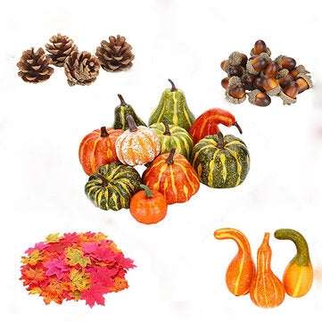 Simulation Pumpkin Acorn Harvest Festival Photography Props Foam Decor (TYPE: TYPEC)