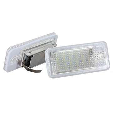 Pair 18 LED License Plate Lights for Audi A3 S3 A4 B6 B7 A6 S6 Q7
