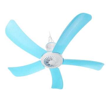 Portable 5 Blades Mini Ceiling Fan W/ Remote Control Hanging Summer ... (TYPE: WITHOUTREMOTECONTROL)