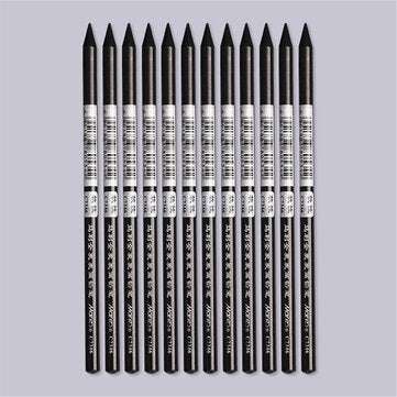Maries C7346 6/12/24Pcs Charcoal Pencil Set Black Soft All Carbon Refill Pen So... (QUANTITY: 12PCS)