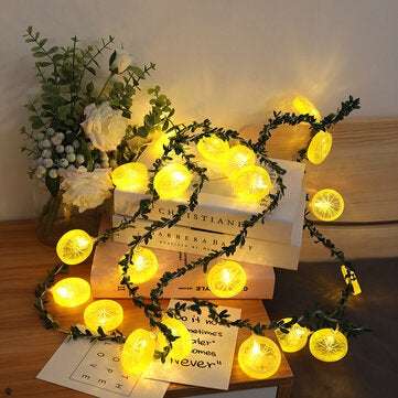 Lemon Slices String Lights Christmas Home Decoration Garland Battery Powered LED L... (LENGTH: 3.0M)
