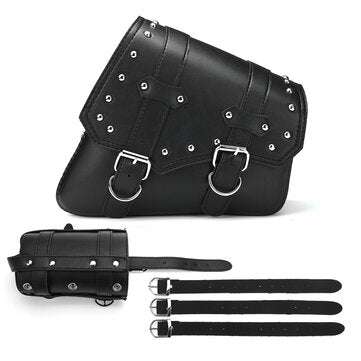 Left/Right Side Universal Motorcycle Saddlebag Storage Tool Bag W/ Bottle Holder (TYPE: RIGHT)