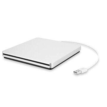 Portable USB 3.0 Silver External DVD-RW Max.24X High-speed Data Transmission for Win XP Win 7 Win 8
