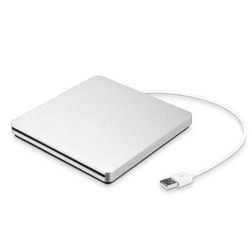 Portable USB 3.0 Silver External DVD-RW Max.24X High-speed Data Transmission for Win XP Win 7 Win 8