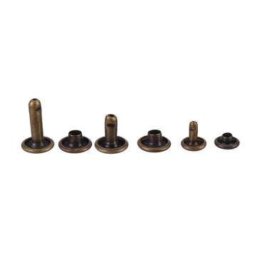 Sets Leather Craft Double Cap Rivets Tubular Metal Studs Fixing Tools Kit