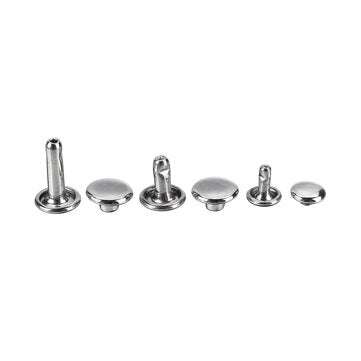 Sets Leather Craft Double Cap Rivets Tubular Metal Studs Fixing Tools Kit