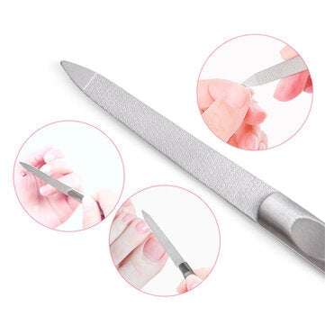 Nail Tools Nail Files Professional Stainless Steel Double-sided Grinding Nail Manicure Pedicure Scru