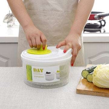Portable Vegetable Spin Dryer Dehydrator Household Drainer Salad Spinner for Kitchen Drying Tool