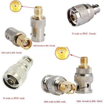 RFN01 SMA RF Adapter 20 Kit N Type to SMA BNC to SMA TNC to SMA RF Connectors Adapter with Box