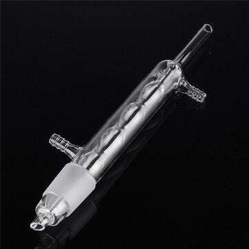 Lab Glass Soxhlet Extractor Condenser Set w/ 60ML Flat Bottom Flask 225MM Tube