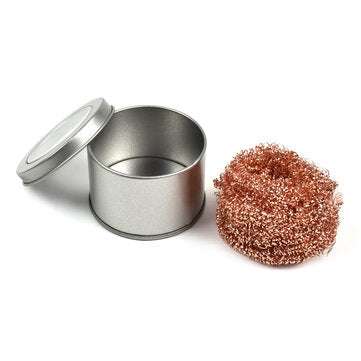 NEWACALOX Electric Soldering Iron Tip Cleaner Cleanning Steel Wire with Stand Auxiliary Welding Acce