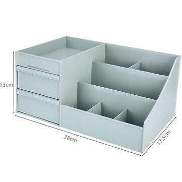 Plastic Desktop Organizer Makeup Cosmetic Storage Box Case Stationery Pen Holder ... (COLOR.: GREEN)
