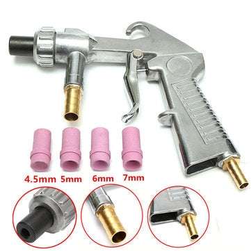 Sand Blasting Gun + 4pcs (4mm/5mm/6mm/7mm ) Ceramic Nozzles For Marble Engraving