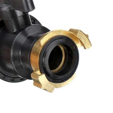S60x6 3/4`` IBC Tank Drain Adapter Fixing Hose Outlet Tap Water Connector Replacement PP Ball Valve