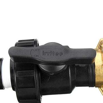 S60x6 3/4`` IBC Tank Drain Adapter Fixing Hose Outlet Tap Water Connector Replacement PP Ball Valve