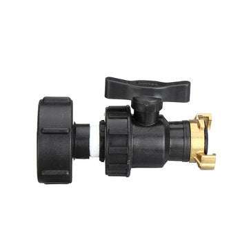 S60x6 3/4`` IBC Tank Drain Adapter Fixing Hose Outlet Tap Water Connector Replacement PP Ball Valve