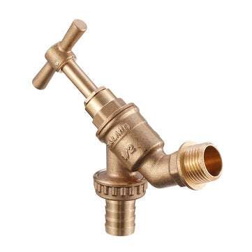 S60x6 IBC Faucet Tank Drain Coarse Thread Adapter to Brass Garden Tap with 1/2`` Nozzle... (TYPE: A)