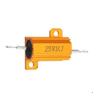 RX24 25W 1KR 1KRJ Metal Aluminum Case High Power Resistor Golden Metal Shell Case Heatsink Resistanc