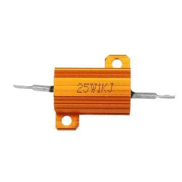 RX24 25W 1KR 1KRJ Metal Aluminum Case High Power Resistor Golden Metal Shell Case Heatsink Resistanc