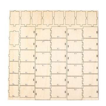 MDF Wooden Ramadan Advent Calendar DIY House Drawer Stand Rack Decorations