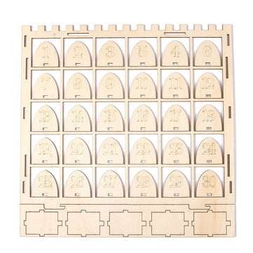 MDF Wooden Ramadan Advent Calendar DIY House Drawer Stand Rack Decorations
