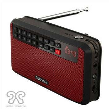 Rolton T60 Portable MP3 Stereo Player Audio Speakers FM Radio With LED Screen Suppo... (COLOR.: RED)