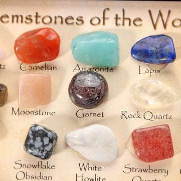 Rock Collection Mix Gems Crystals Natural Teaching Mineral Ore Specimens Decoration Box