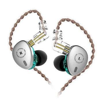 KBEAR KB06 2BA+1DD Earphones HIFI Earphone 3.5mm Jack Wired Ea... (TYPE: WITHOUTMIC | COLOR: SILVER)