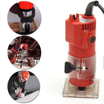 Raitool 220V 580W 6.35mm Electric Hand Trimmer Wood Laminator Router Tools 30000r/min