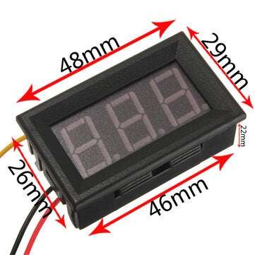 Mini Digital Volt Meterr Red Led Panel Meter DC 0V To 99.9V