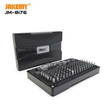 Jakemy-8176 106Pcs Multi-function Magnetic Precision Screwdriver Set Tweezer Screw Driver With Exten
