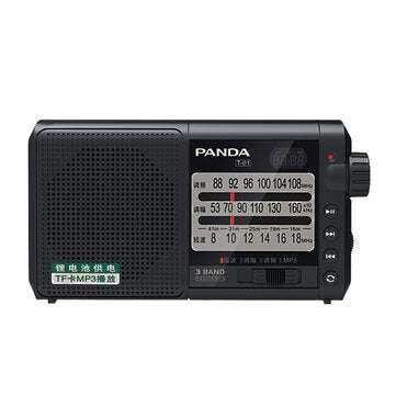 Panda T-01 Radio FM AM SW Three Band Radio Portable Retro Semiconductor Radio (COLOR.: BLACK)