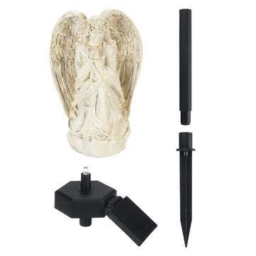 LED Ground Buried Solar Light Angel Ornament Garden Lawn Resin Lamp Waterproof