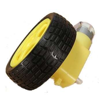 Rubber Wheel + 3V-6V DC TT Motor For  Smart Robot Car